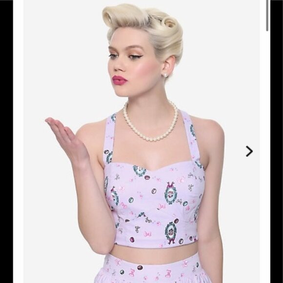 Disney The Aristocats Marie Retro Smocked Crop Top - Picture 1 of 4